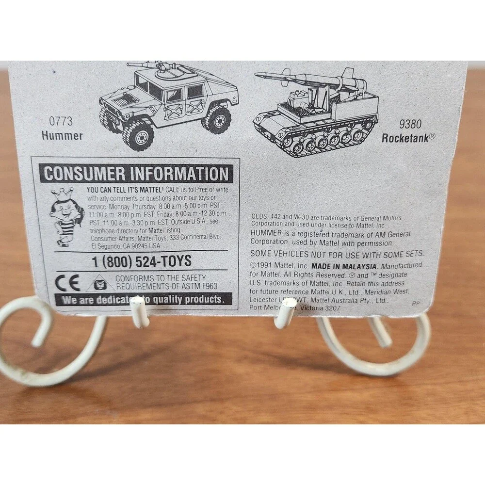 Vintage 1991 Hot Wheels Oldsmobile Olds 442 W-30 #267 Yellow Diecast 1:64 New